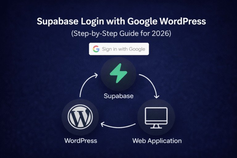 Supabase Login with Google in WordPressStep-by-Step Guide for 2026